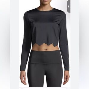 Beyond Yoga Scalloped Long Sleeve Top! NWT!